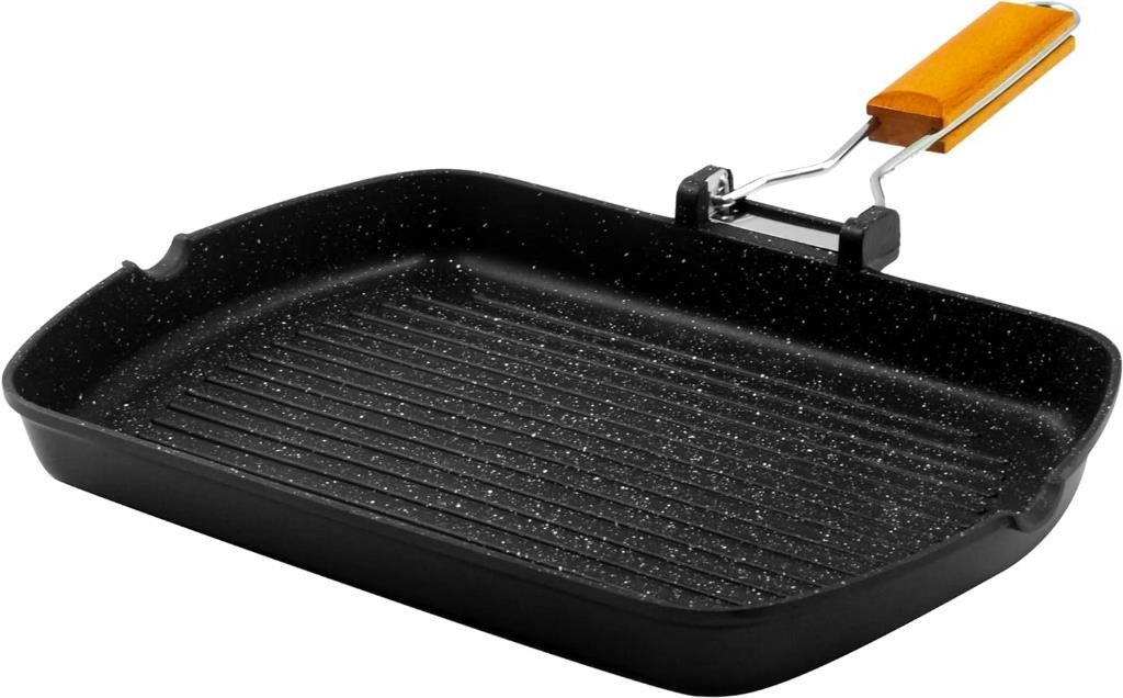 Padella Bistecchiera Antiaderente in Alluminio anche Induzione 26 x 36 cm