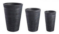 Set 3 Vasi Graffiti Nero Alto