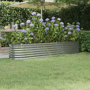 Letto Giardino Acciaio Zincato 224x40x36cm Argento 318877