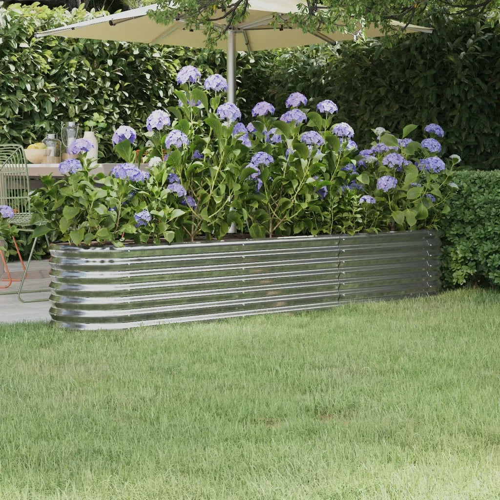 Letto Giardino Acciaio Zincato 224x40x36cm Argento 318877