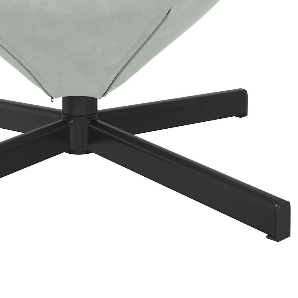 Divano Sedia-Poltrona uovo Grigio chiaro 63 x 73 x 90 cm Velluto