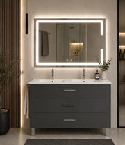 Mobile bagno con lavabo ORIGENBATH RIBERA senza specchio 120x45 cm doppio lavabo grafite