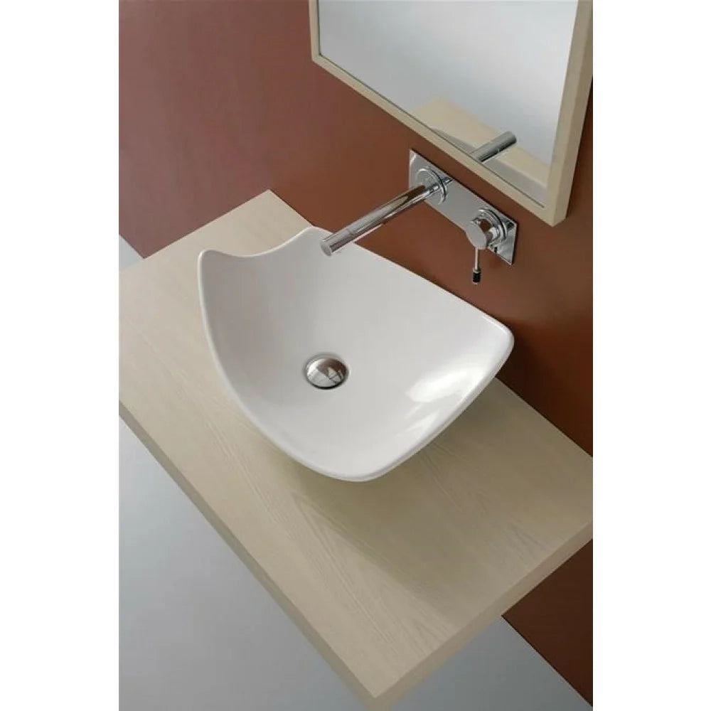 Kong 50 lavabo appoggio senza tr oppopieno 50x38 decoro rosa b07q