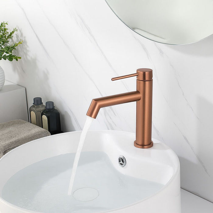 Rubinetto Da Lavabo Rea Foss Brush Copper Low