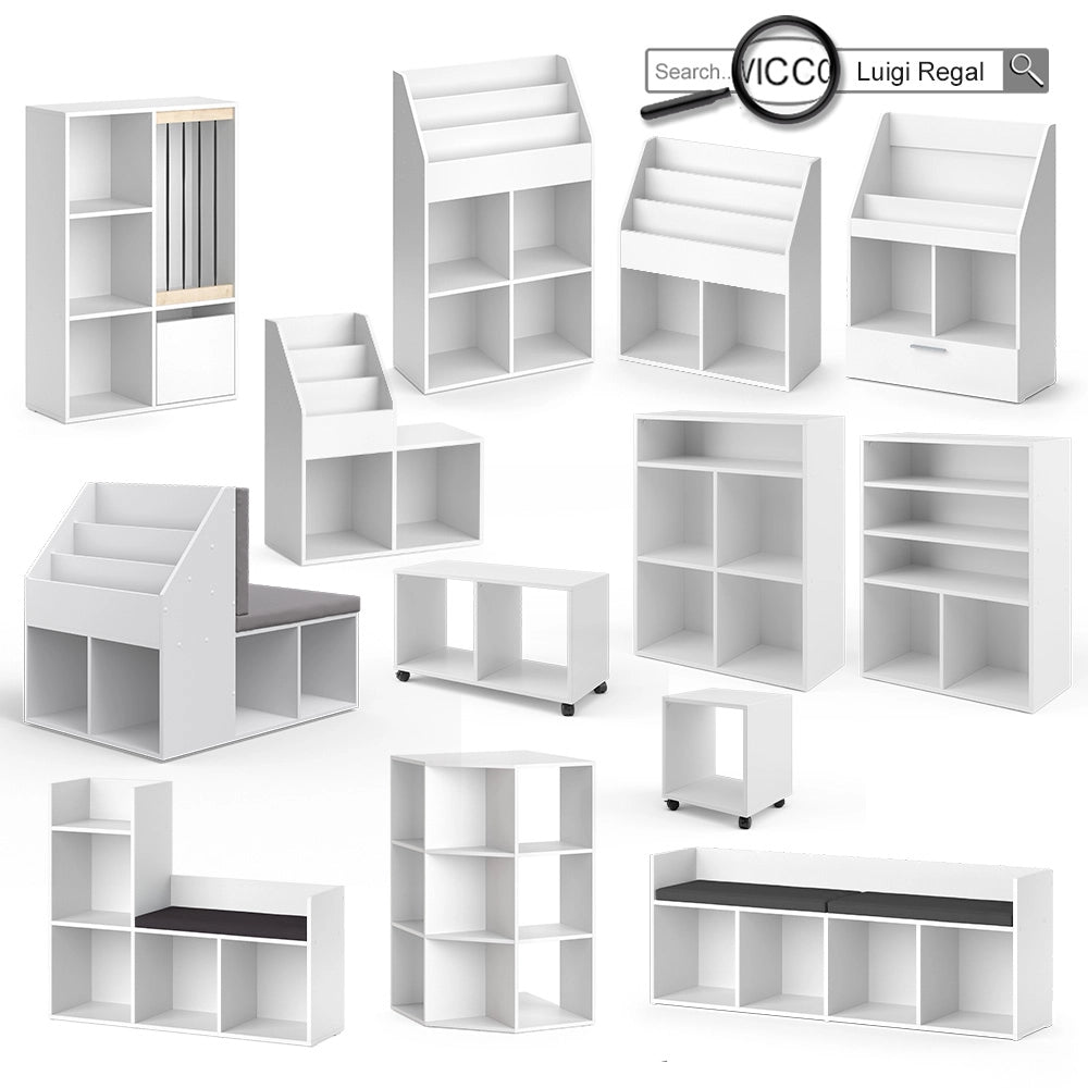 Vicco Libreria Bianco 72 x 96.2 cm Senza box pieghevole