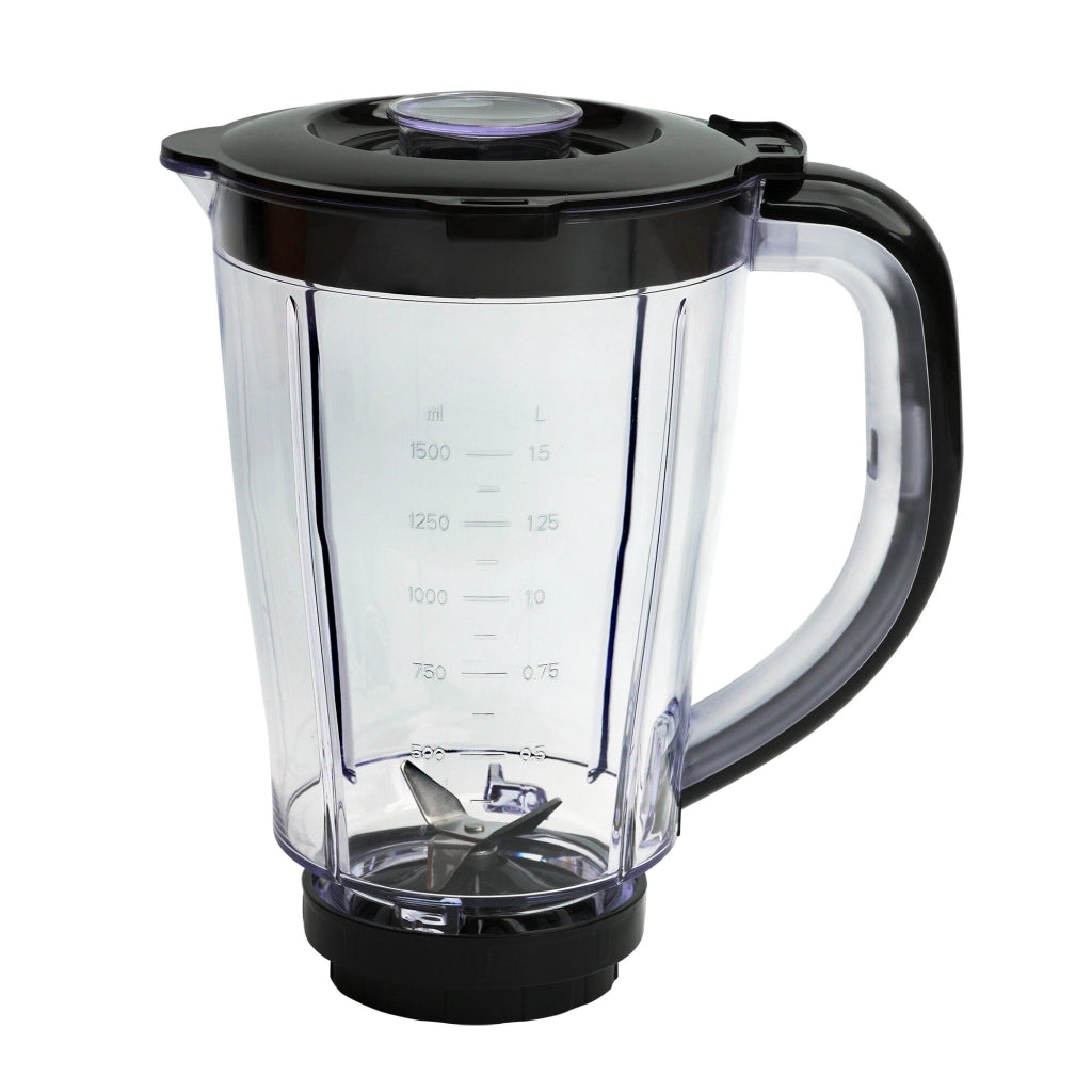 SOGO Frullatore da Tavolo, 500W Potenza, 1.5L Caraffa Trasparente, Lame Acciaio Inox Rimovibili, Cucina Casa