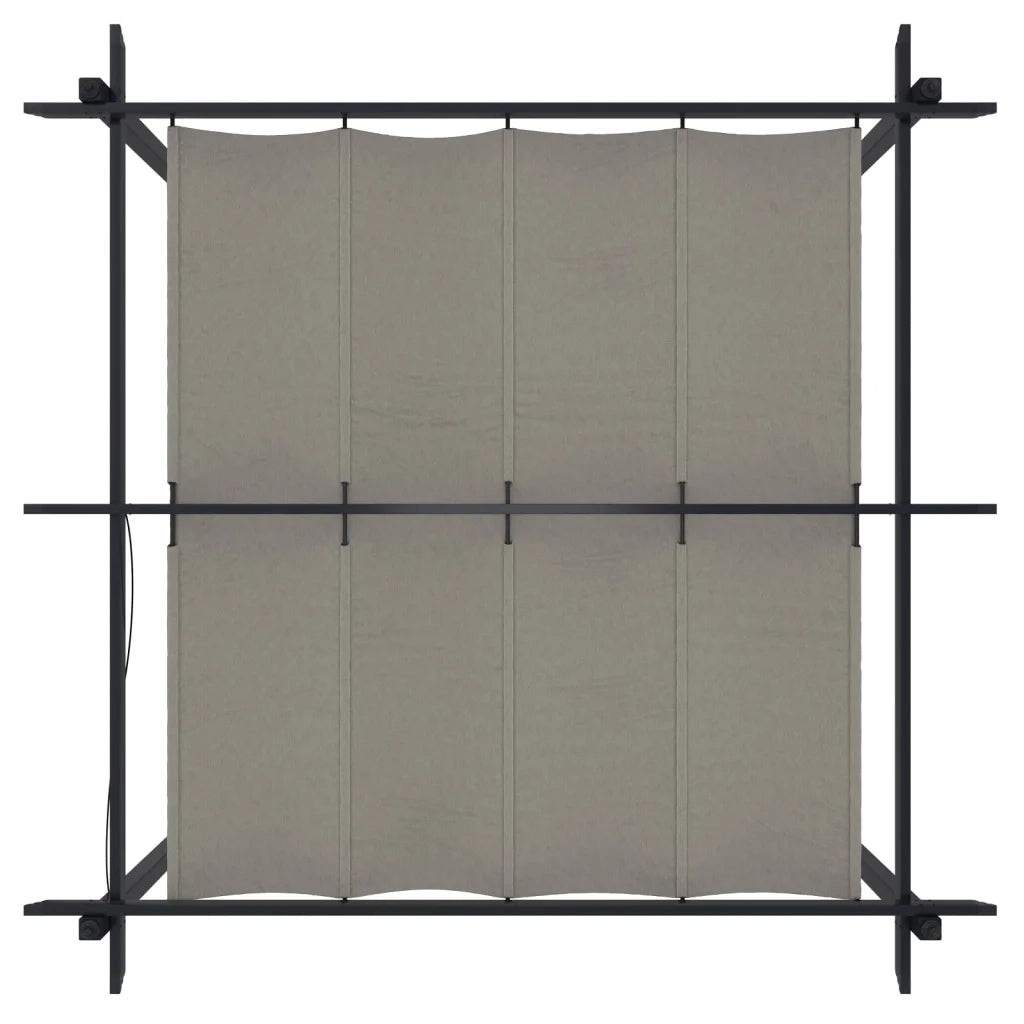Pergola da Giardino con Tetto Retrattile 3x3 m Crema