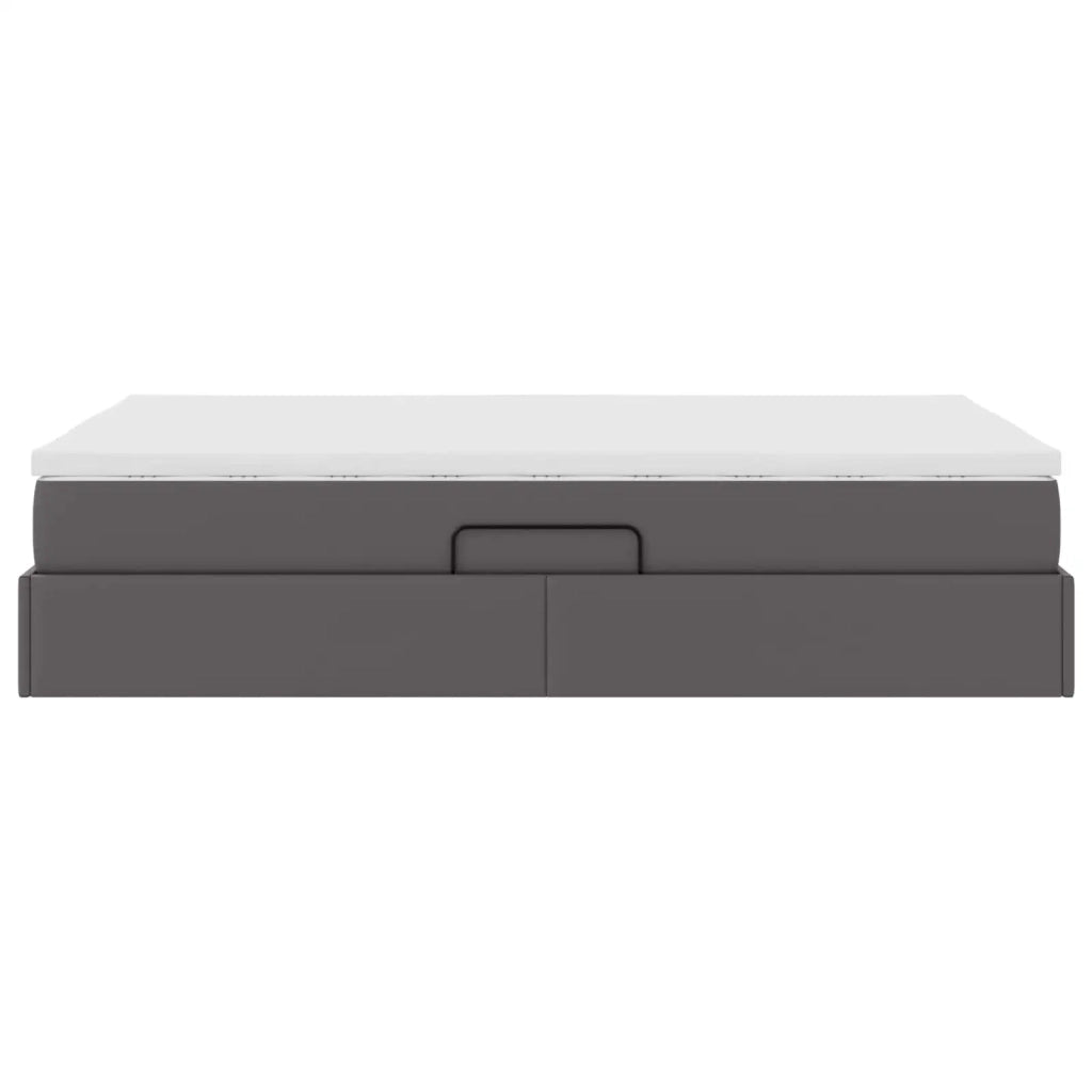Letto con contenitore e materasso Grigio 120 x 190 cm
