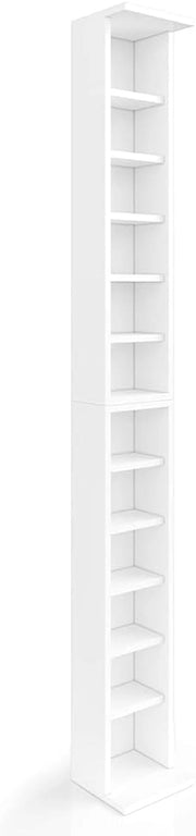 Scaffale porta cd, Bianco, 21 x 91.8 cm Set grande da 2