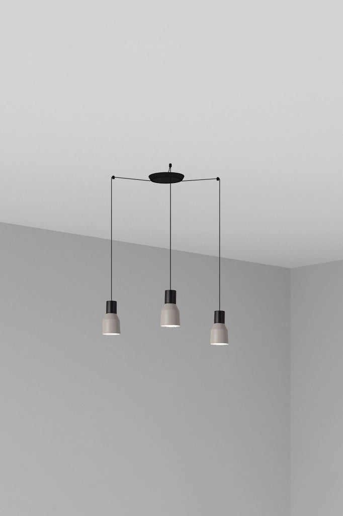 KOMBO 120 3L Lampada sospensione grigio