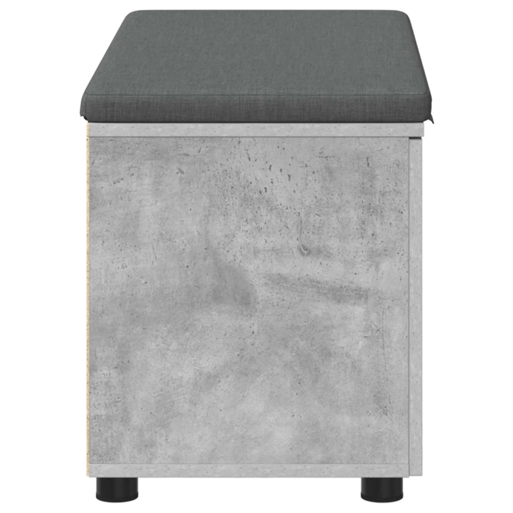 Panca per ingresso con cuscino Grigio Cemento 80 x 38 x 46 cm