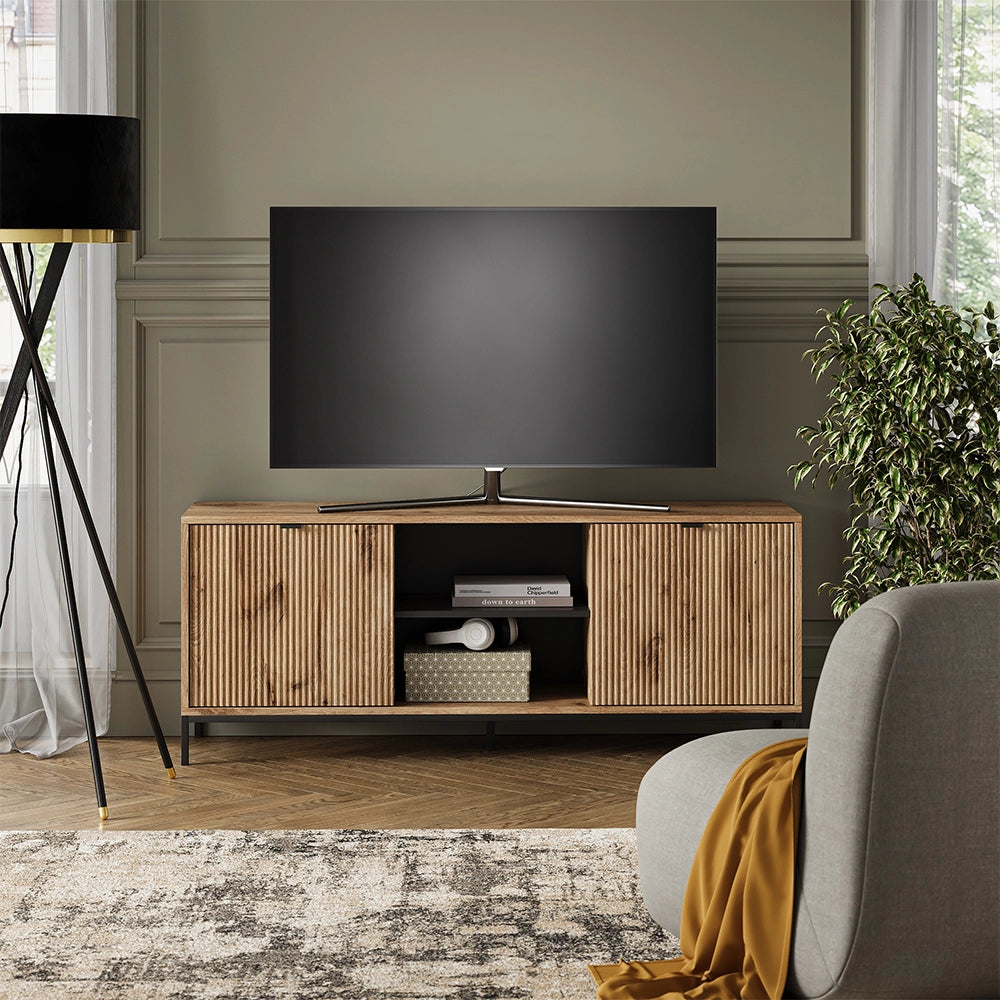 Vicco Tavolo basso Quercia vichinga 150 x 60 cm con 2 porte