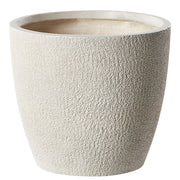 Vaso da fiori in argilla bianco sporco 36 x 36 x 32 cm per interni ed esterni resistente alle intemperie