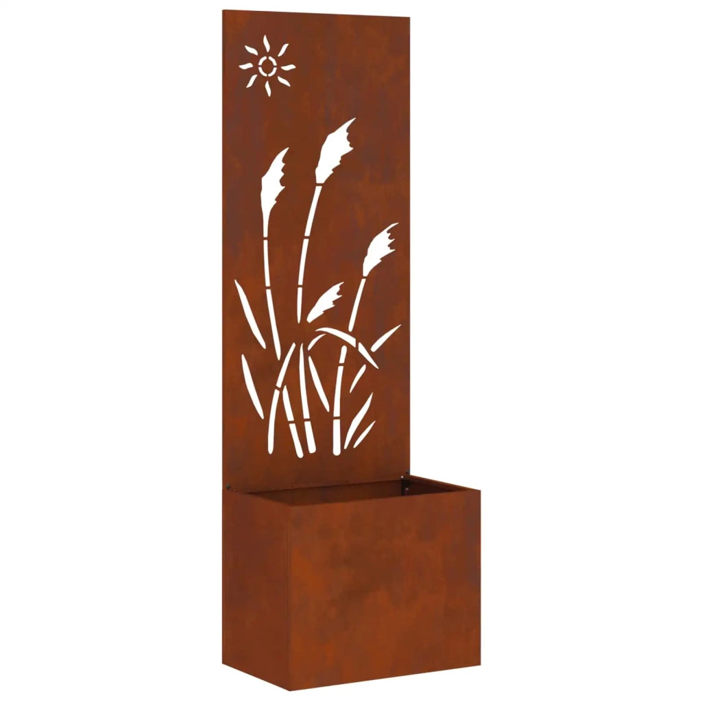 Schermo per privacy in giardino Traforo Ruggine 50 x 150 cm 876433