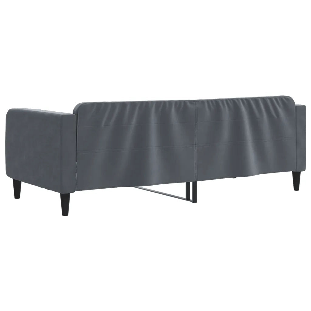 Letto singolo | Letto per adulti | Letto da Giorno Grigio Scuro 90x200 cm in Velluto