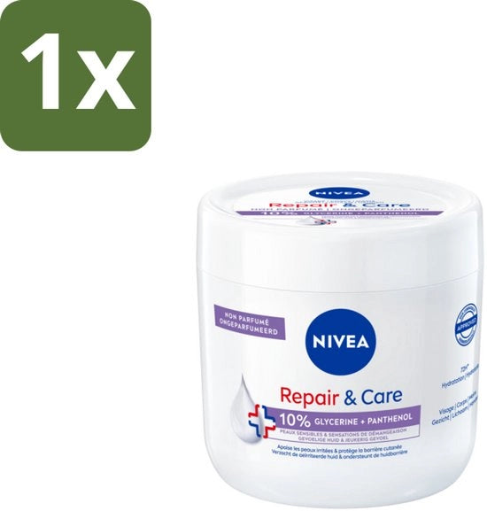 Creme per il corpo - Ristorazione e cura della pelle sensibile - Con 10% Glicerina e Panthenol - Adatta per la pelle sensibile e pruriginosa - 400 ml - 1 pezzo