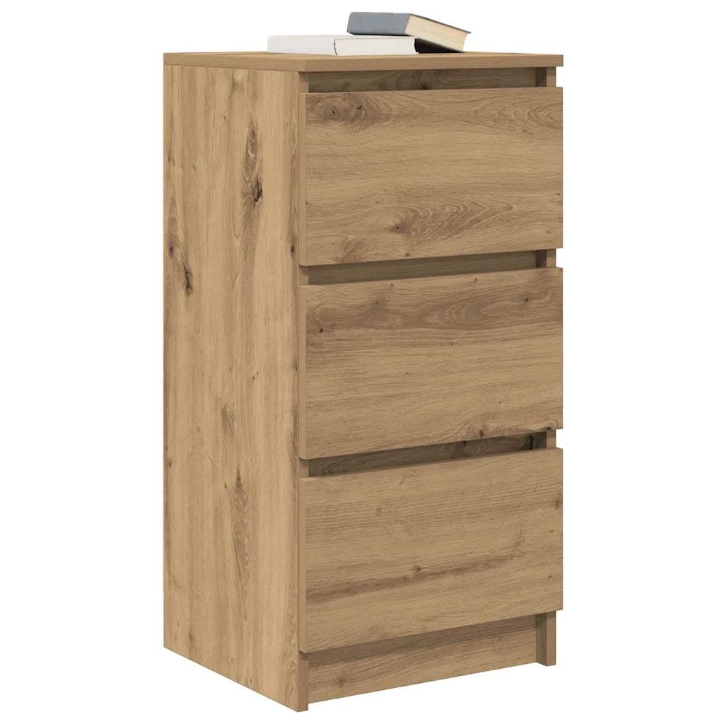 Credenza Rovere Artigianale 37,5x35x76 cm in Legno Multistrato