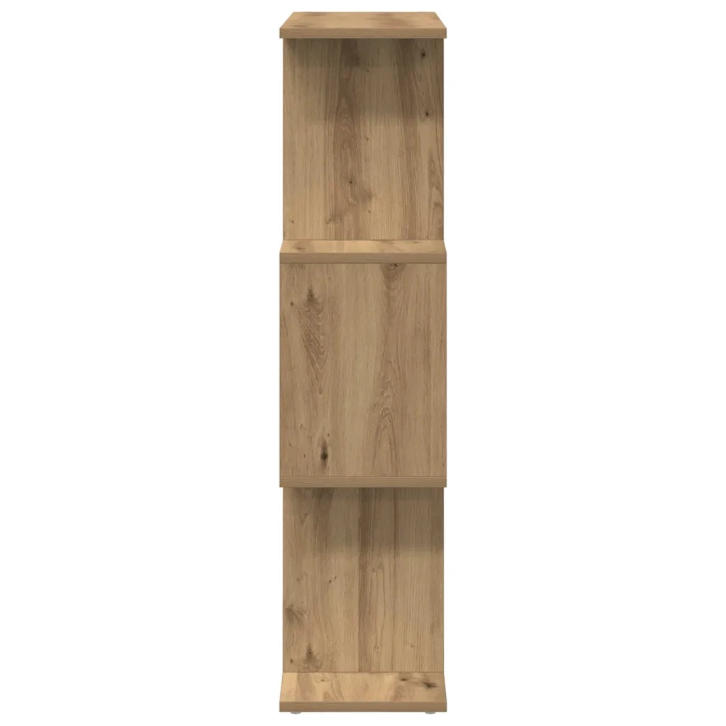 Libreria 3 Ripiani Rovere Artigianale 70x24x97 cm Truciolato 858119