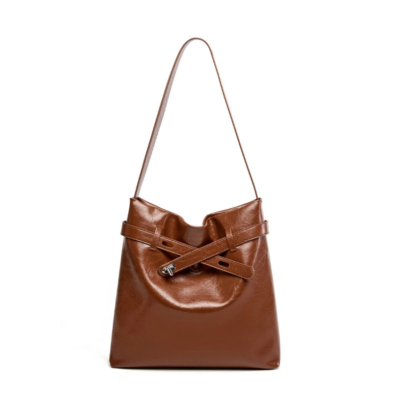 Borse da donna in vera pelle marrone