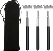 Ruggenkrabber estensibile - Rugkrabber in acciaio inossidabile - 20-68 cm - Rugkrabber con massaaggio - Ruggenkrabber - Eliminazione della pelle morta - Anti prurito - Per uso domestico, viaggi e ufficio