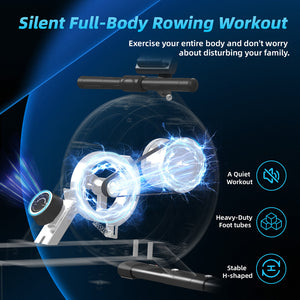 Vogatore domestico, vogatore RATTANTREE con resistenza magnetica a 16 livelli, ultra silenzioso, capacit¨¤ di carico massima 150 kg