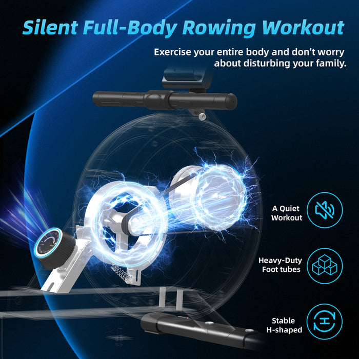 Vogatore domestico, vogatore RATTANTREE con resistenza magnetica a 16 livelli, ultra silenzioso, capacit¨¤ di carico massima 150 kg