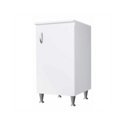 Mobile lavanderia 1 anta 45x50 cm piedini regolabili  Legno idrofugo bianco  Ripiano interno  Negrari