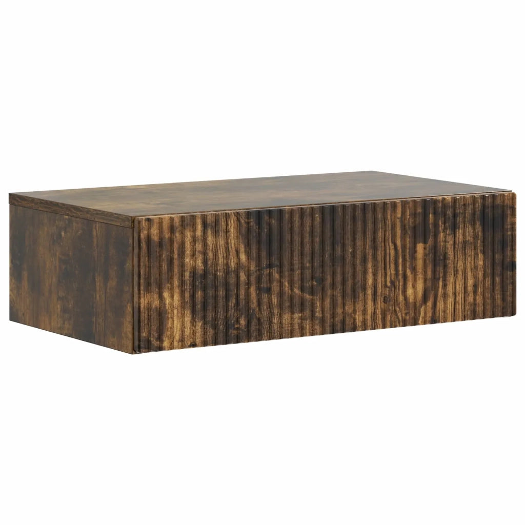 Tavolino da Parete Laterale 59 x 34,5 x 17 cm Rovere Fumo 898490