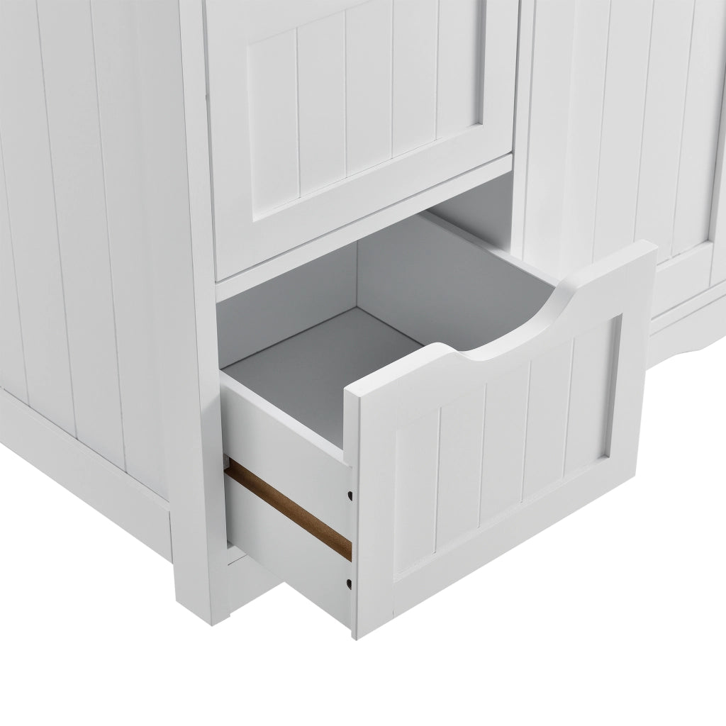 Mobile da Bagno Waterford con 4 Cassetti e 3 Scomparti 81 x 55 x 30 cm - Bianco [en.casa]