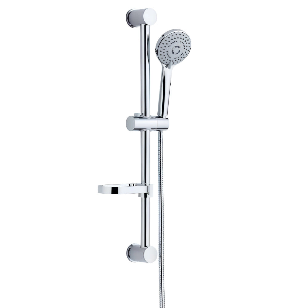 Fortunato saliscendi doccia ottone cromato 65 cm 5 getti anticalcare