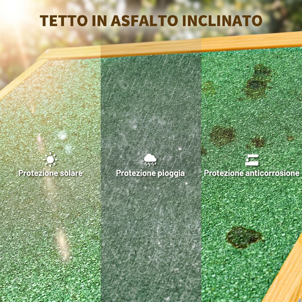 Capanno da Giardino Porta Attrezzi in Legno Impermeabile, 77x54.2x179cm - Giallo