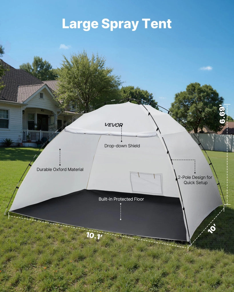Cabina di Verniciatura a Spruzzo Portatile TTF25005 Tenda Pieghevole in Tessuto Oxford 210D per Fai da Te Robusta Facile da Montare 295x292x202 cm