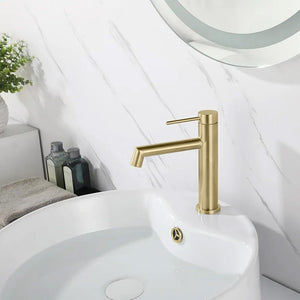 Rubinetto Da Lavabo Rea Foss Gold Brush Low