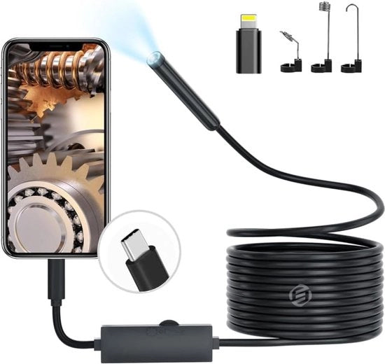 Endoscopio per iPhone - Camera di ispezione - Strumento di ispezione - Impermeabile - Camera HD - Premium