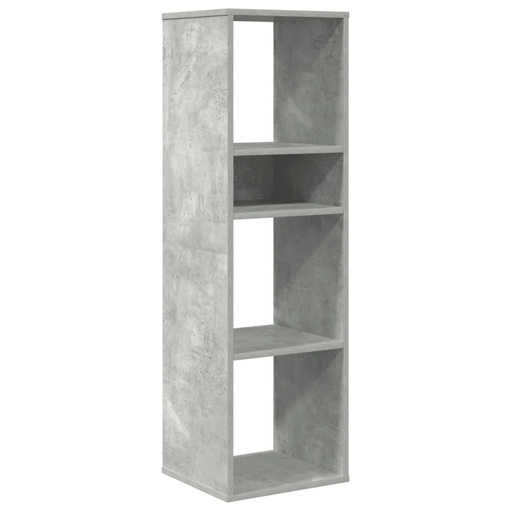 Libreria Grigio Cemento 34x31x112 cm in Legno Multistrato