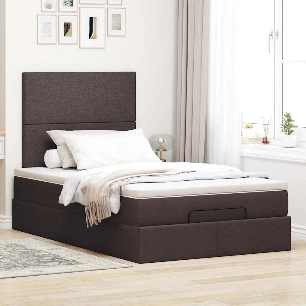 Struttura Letto Pouf con Materasso 80x200 cm in Tessuto 3313909
