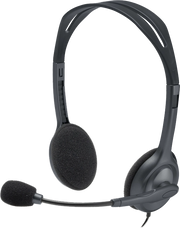 ORIGINAL Logitech Accessori per computer nero 981-000593 H111 - Headset Cuffia stereo Logitech, on-ear, con cavo, lunghezza 1,8 m, connettore jack da 3,5 mm, microfono con riduzione del rumore