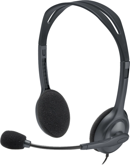 ORIGINAL Logitech Accessori per computer nero 981-000593 H111 - Headset Cuffia stereo Logitech, on-ear, con cavo, lunghezza 1,8 m, connettore jack da 3,5 mm, microfono con riduzione del rumore