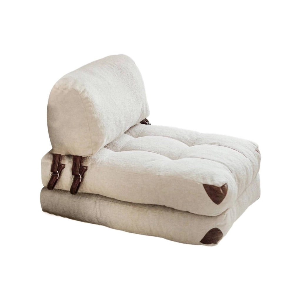 Poltroncina Surigae, Poltrona Braccioli, 80x60x70h cm Bianco Crema