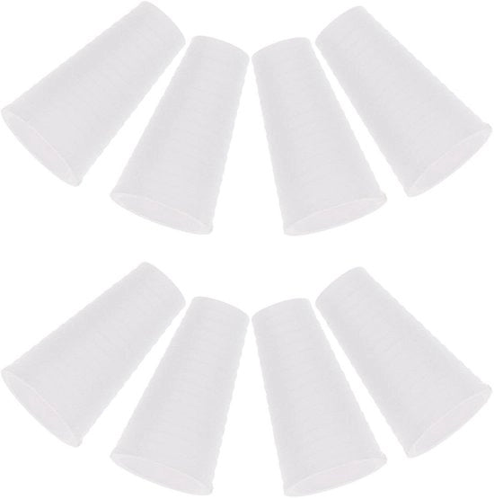 Set di Cerniere in Plastica da 15 - Cerniere per Tende - Maniglie per Tende - Compatibili con Tende a Cavo - Bianco - Materiale di Alta Qualità - Cerniere a Corda