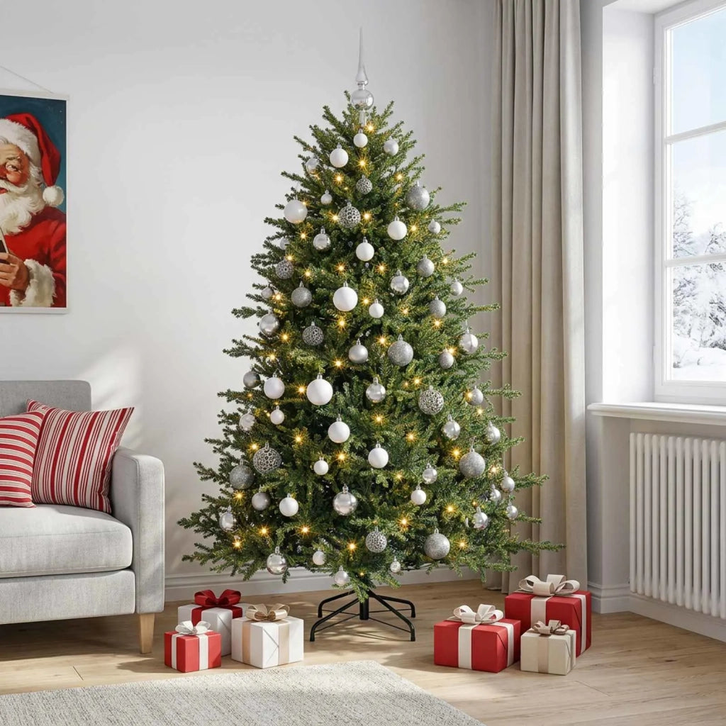 Albero di Natale artificiale con palline 240 cm 300 LED 3467239