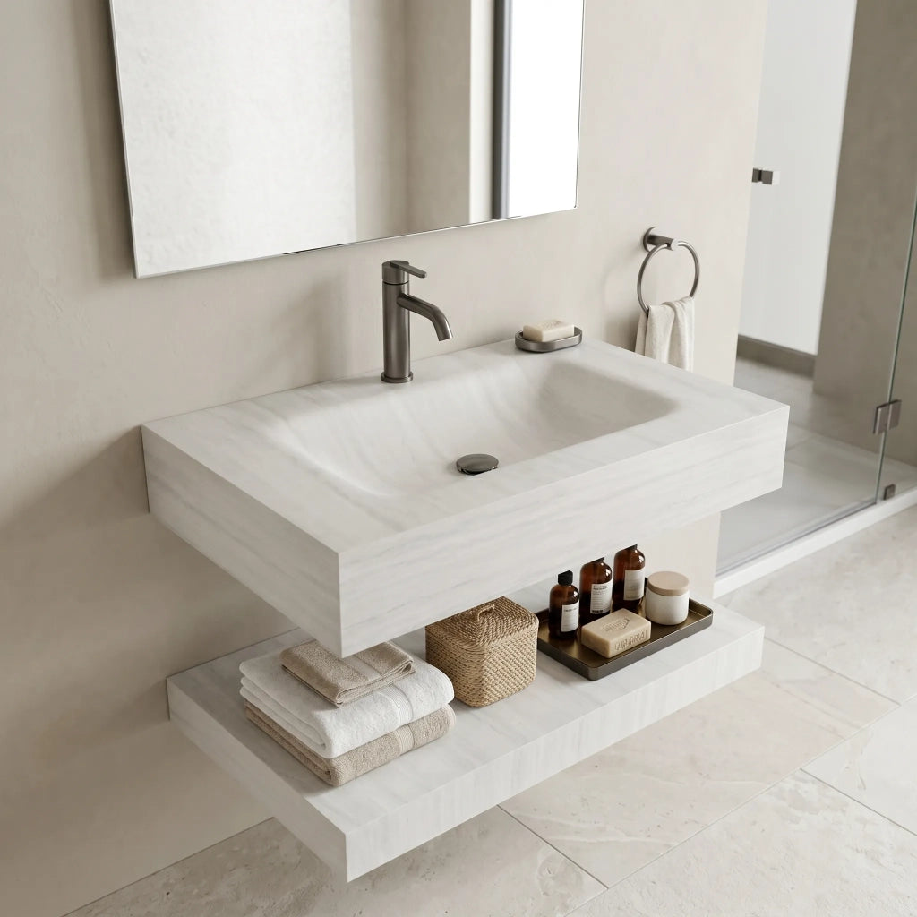 Lavabo Sospeso Con Mensola Rea Apollo Muralto Roma 80