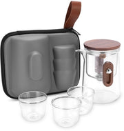Pentola a Doppia Parete con Filtro - 330 ml - Pentola per Tè con Tazza e Filtro