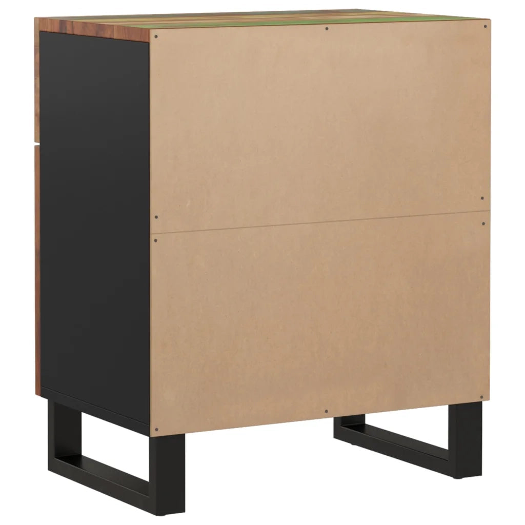 Comodino 50x33x60cm Legno Massello Recupero e Legno Multistrato 350658