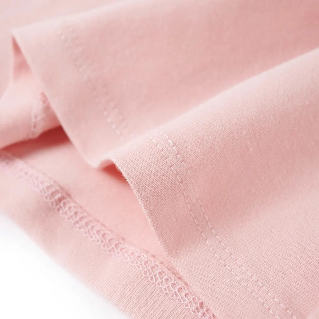 Maglietta da Bambina con Maniche Volant Rosa Chiaro 104 10500