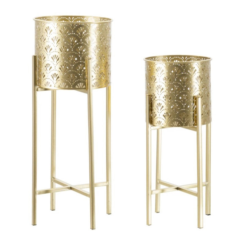 Porta Vasi Golvy Stand Coppia -b- cm ø 21x52-19x42