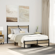 Giroletto senza Materaso in Metallo Rovere Sonoma 120x200 cm 4007866