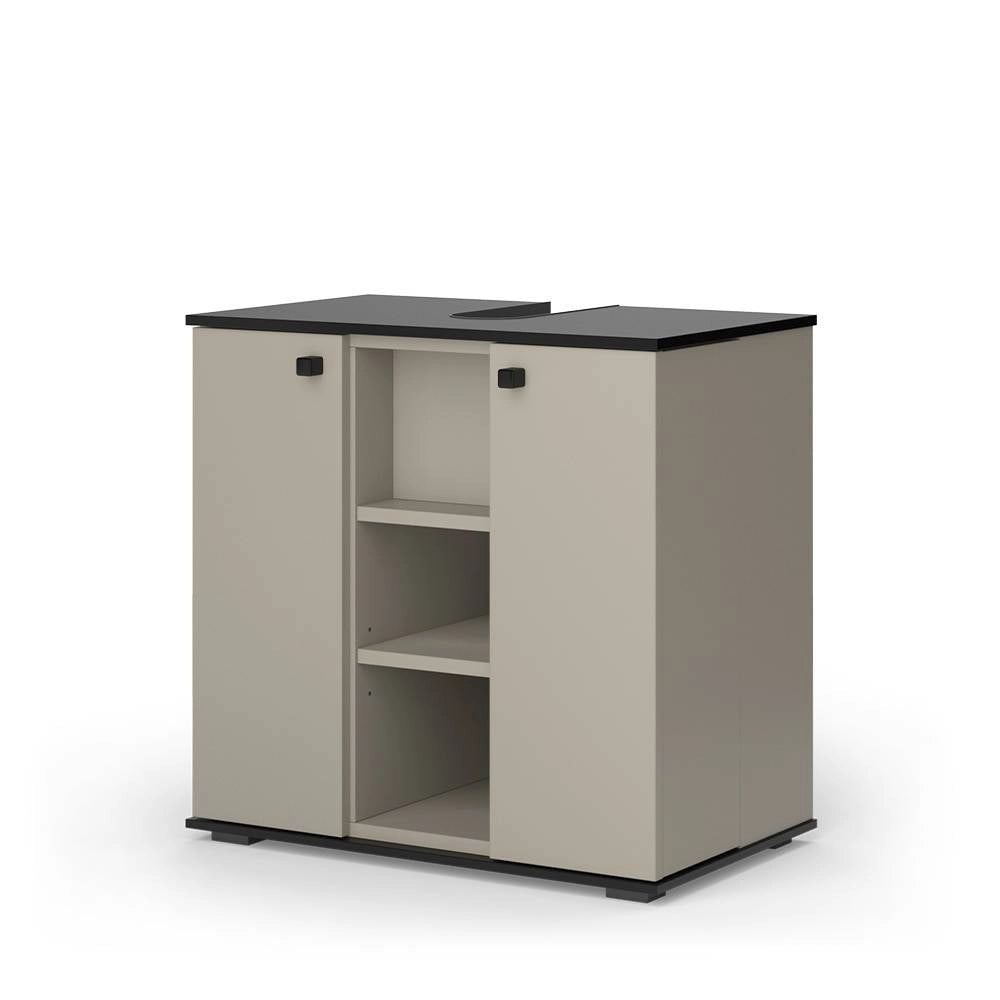 Vicco Mobile sottolavabo per bagno Grigio 60 x 59 cm con 2 porte