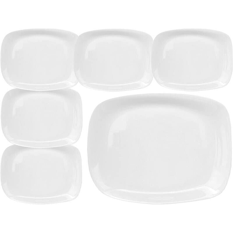 SET DA 6 PIATTO RETTANGOLARE PIANO LINEA PARMA GRANDE 24 X 34 CM