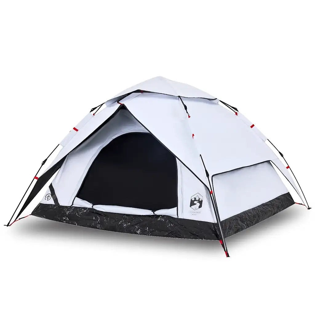 Tenda 5 Persone-Tenda da campeggio Bianca in Tessuto Oscurante a Rilascio Rapido